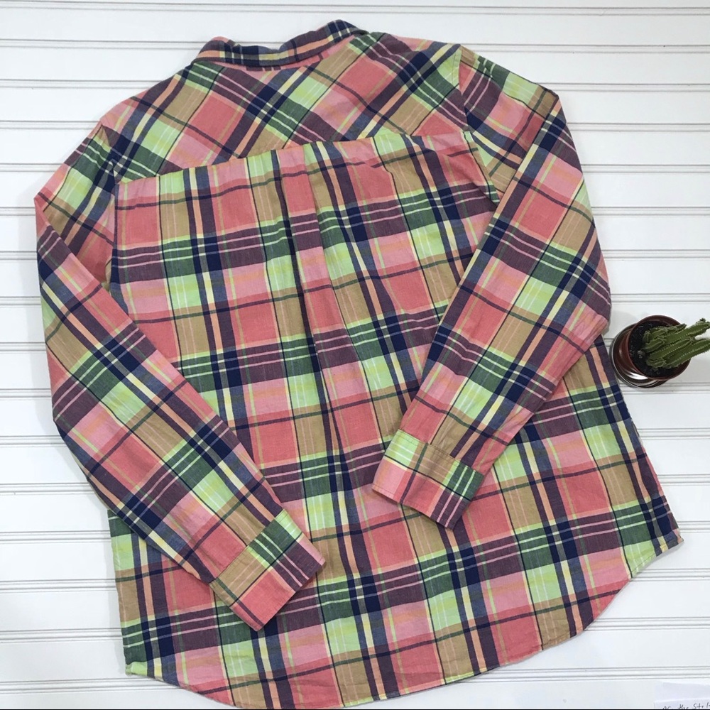 J. Crew Plaid Button Down Shirt XL - Picture 5 of 6